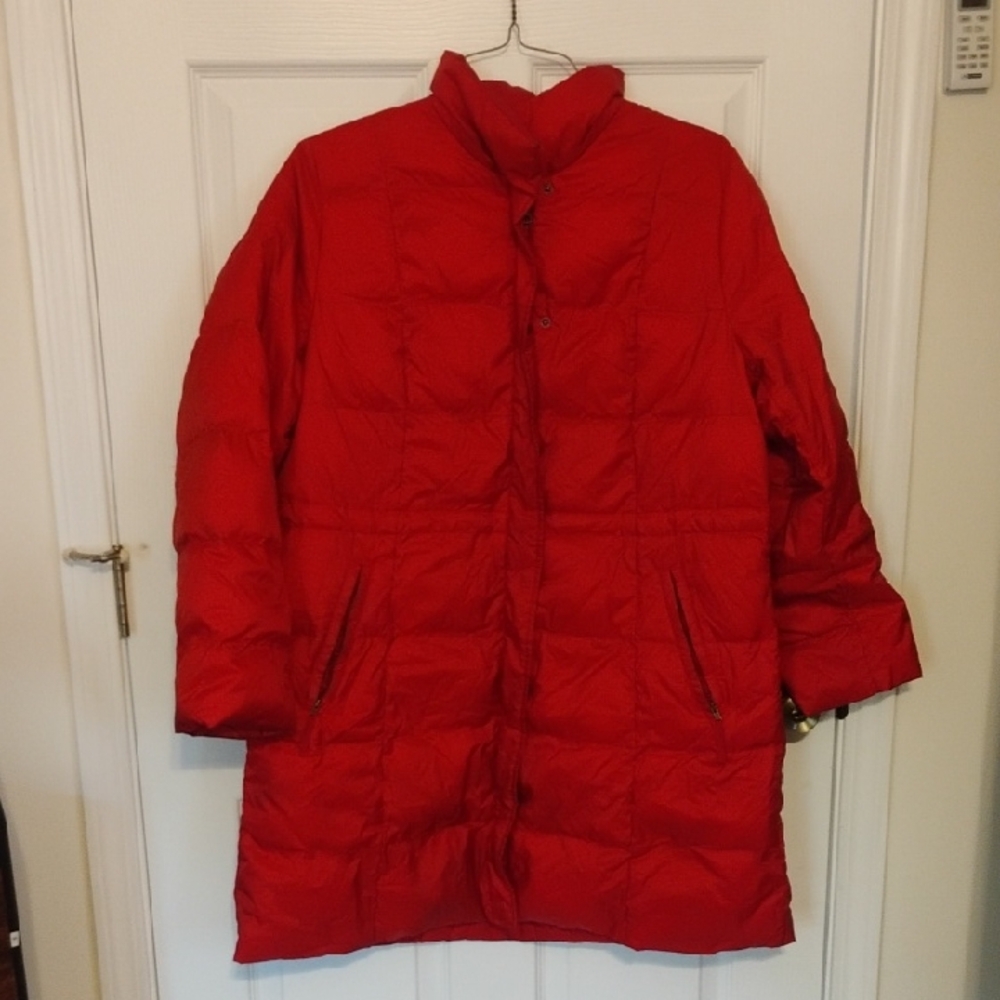Talbots Women's Bold Red Puffer Coat